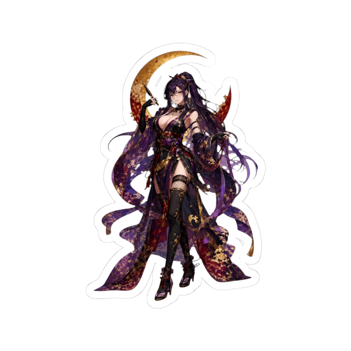 Ayame Sarutobi Elegant Japanese Anime Art | Gintama Ninja Waifu Aesthetic
