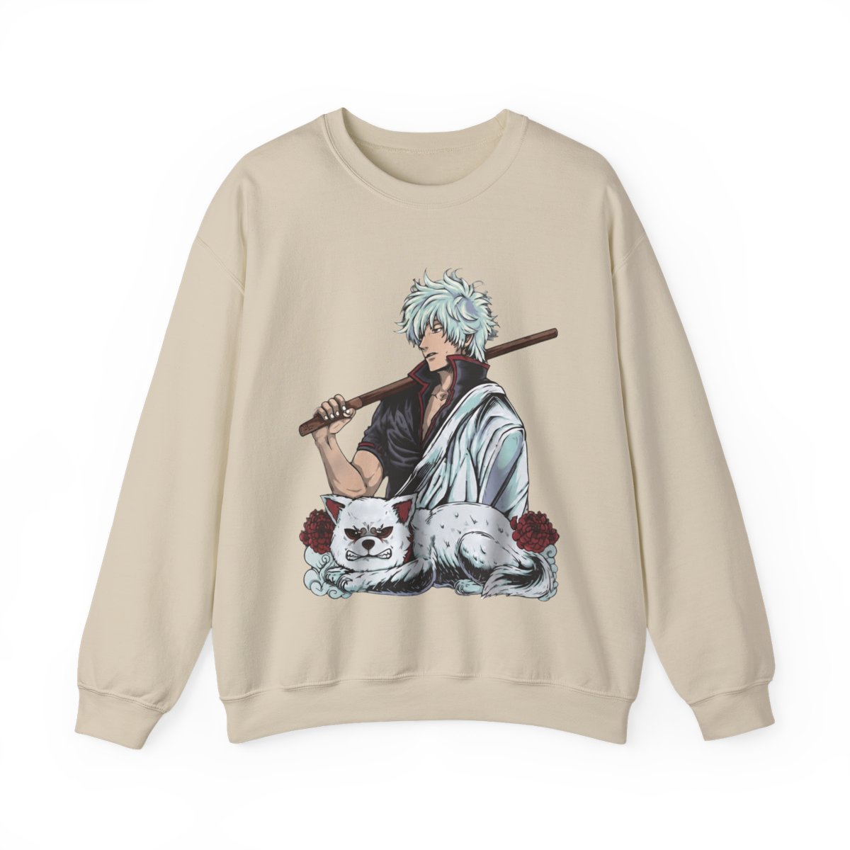 Gintoki Sakata Hoodies, Gintama Hoodies, Anime Hoodies, Vintage Sweater - Artsholic - Fan Art Merch - alternate angle 5, merchandise