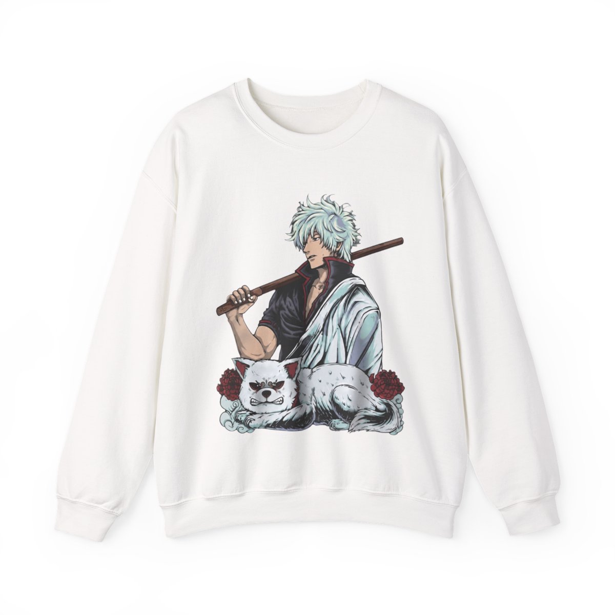 Gintoki Sakata Hoodies, Gintama Hoodies, Anime Hoodies, Vintage Sweater - Artsholic - Fan Art Merch - alternate angle 2, merchandise