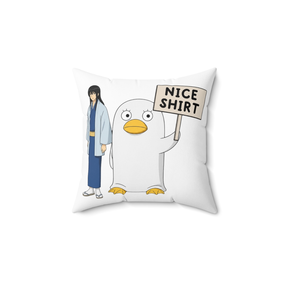 Katsura And Elizabeth Nice Shirt Throw Pillow | Gintama