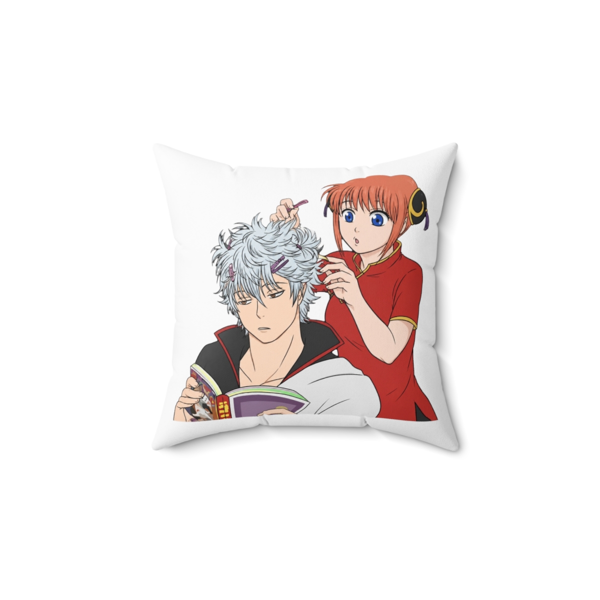 Bored Brat Kagura Throw Pillow | Gintama