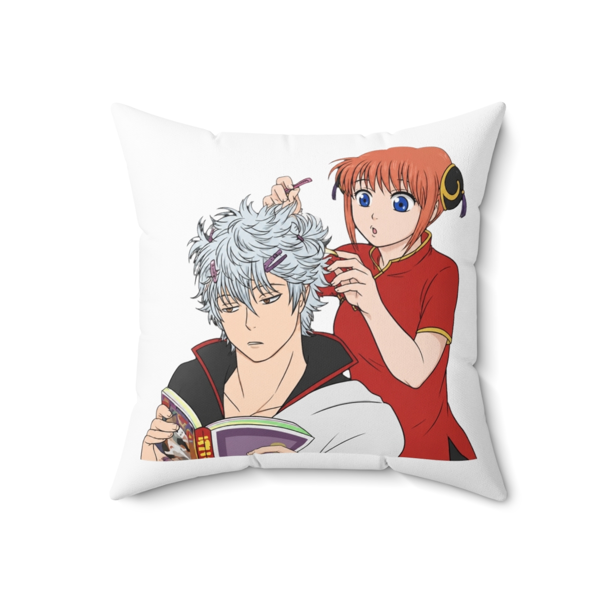 Bored Brat Kagura Throw Pillow | Gintama - alternate angle 3, merchandise