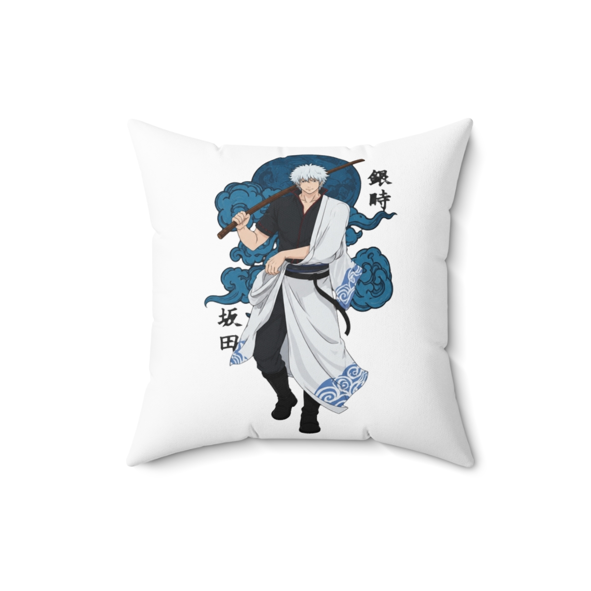 Gintoki Sakata Throw Pillow | Gintama - alternate angle 2, merchandise