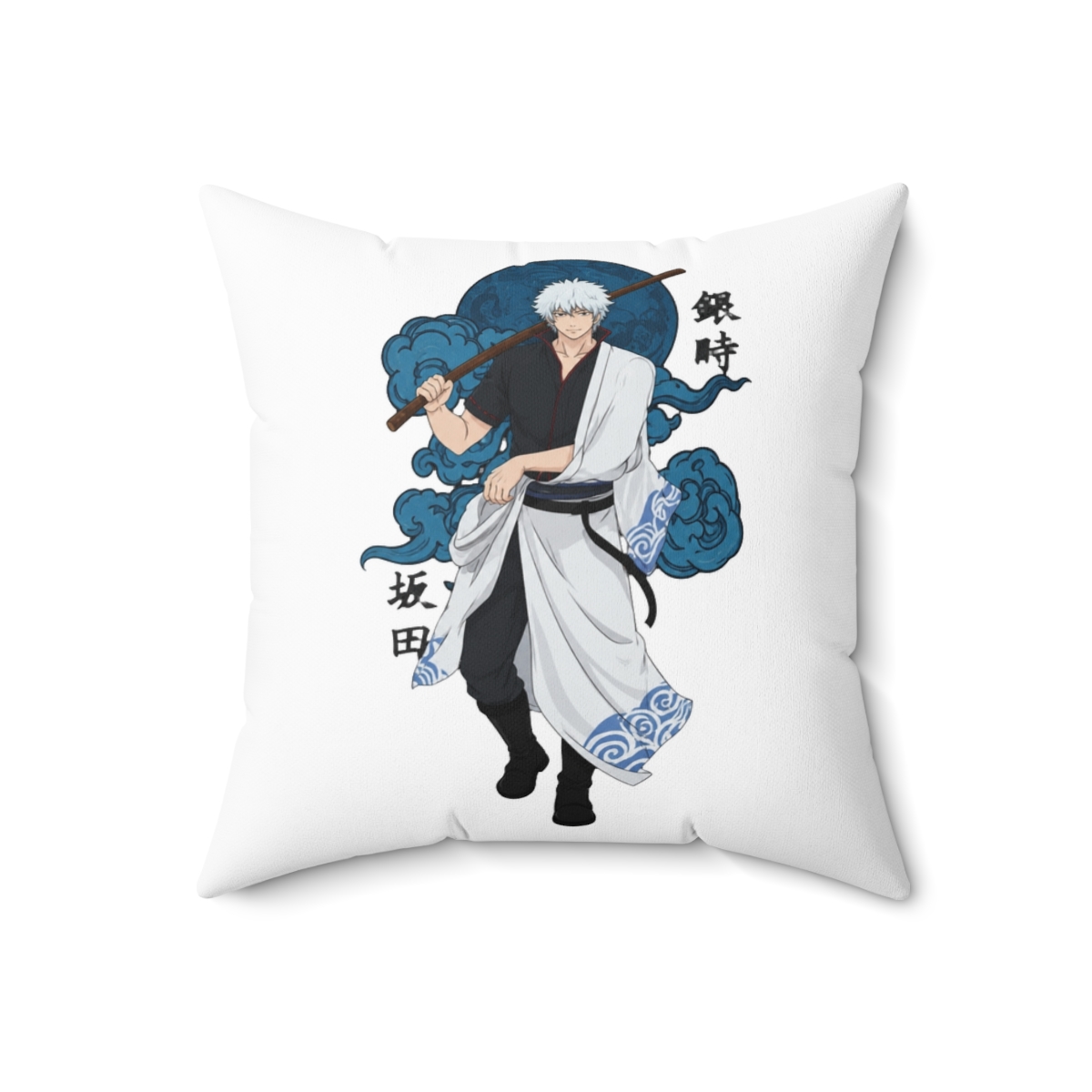 Gintoki Sakata Throw Pillow | Gintama - alternate angle 3, merchandise