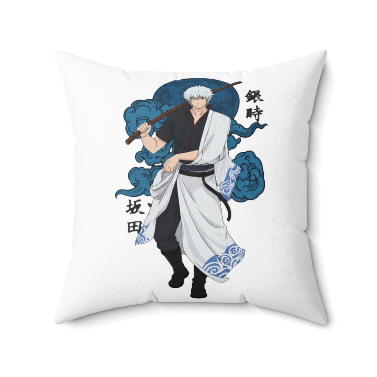 Gintoki Sakata Throw Pillow | Gintama - alternate angle 4, merchandise